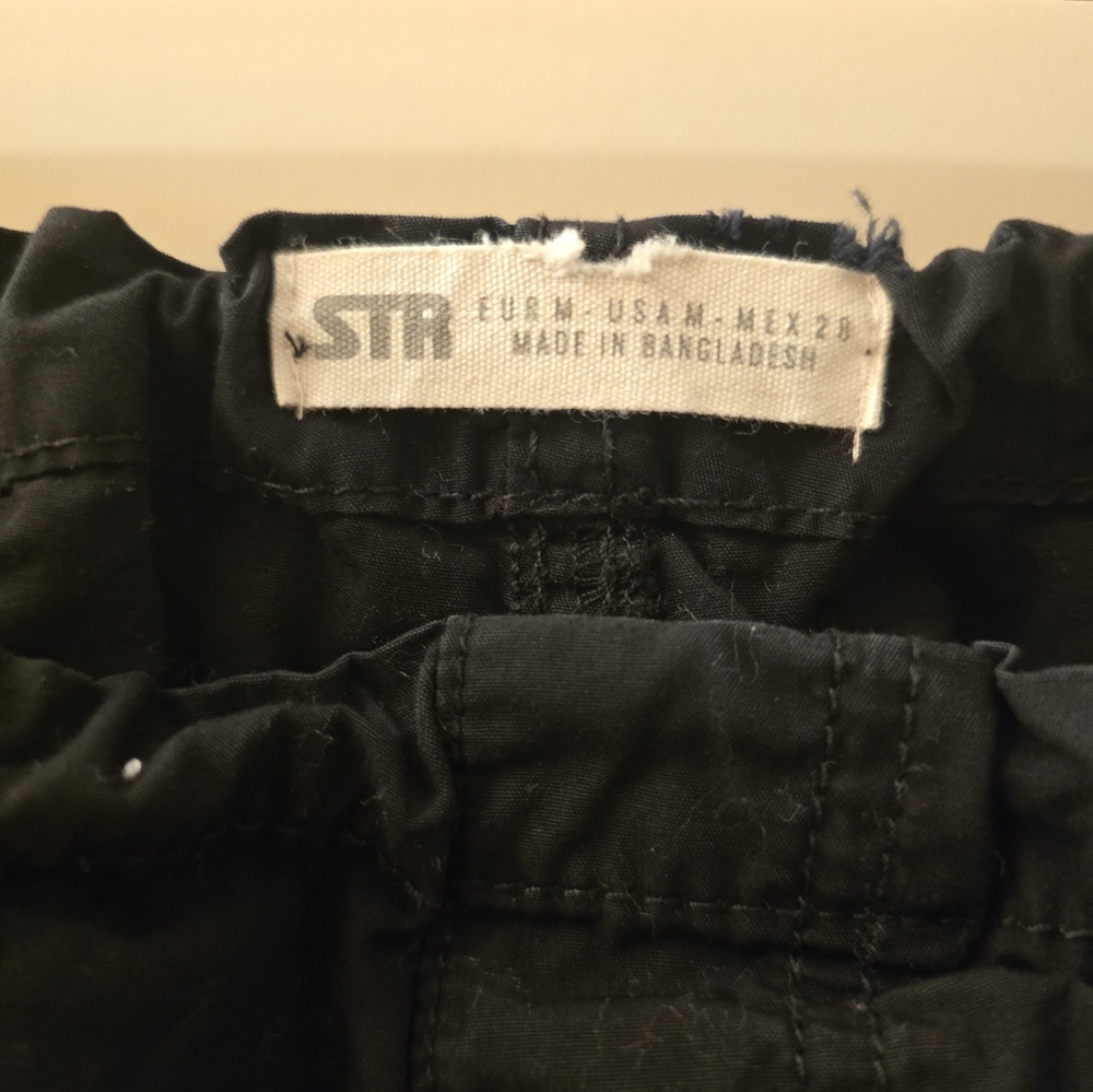 STR stradivarius Wide Leg Trousers Sz M Black - Picture 4 of 7